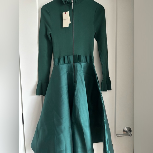 Ted Baker London Knitted Frill Full Skirt Dress - Picture 8 of 12